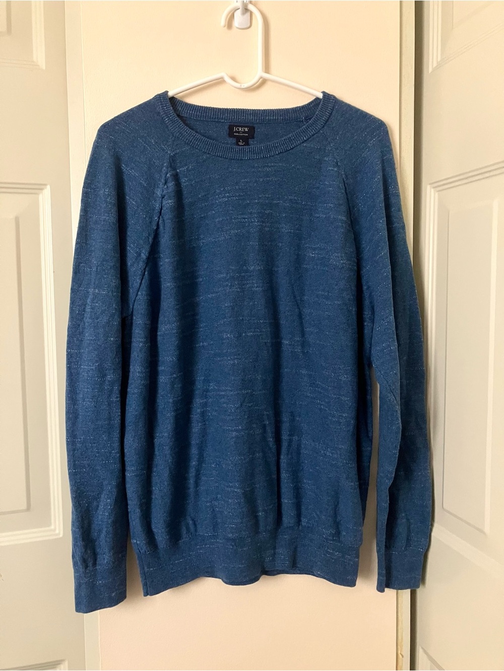 J. Crew Men’s Indigo Heather Crewneck Sweater